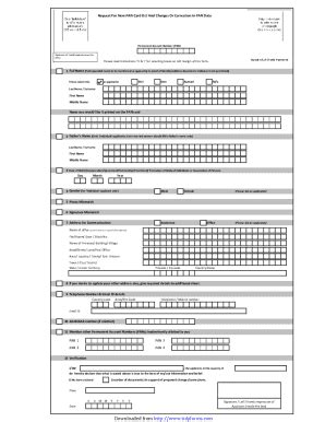 Fillable Online Get The Free Request For New Pan Card Form Fax Email