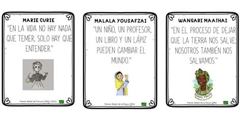 Tarjetas De Frases C Lebres Le Mujeres Ganadoras Del Nobel Para