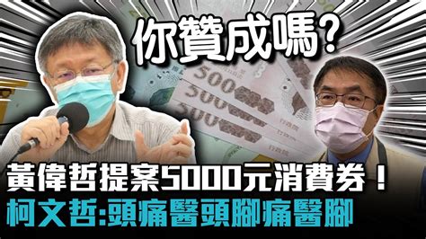 黃偉哲提案5000元消費券！ 柯文哲：頭痛醫頭腳痛醫腳【cnews】 Youtube