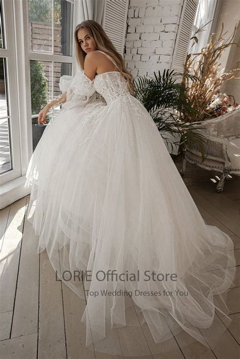 Lorie Princess Wedding Dresses Boho Sweetheart Appliques Lace Off The