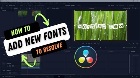 Download And Install Free Fonts In Resolve Davinci Resolve 18 Tutorial