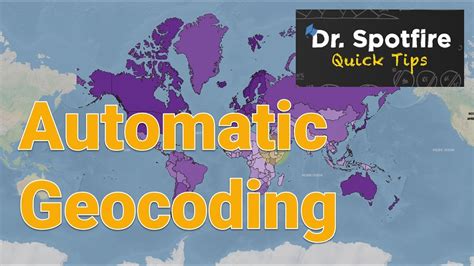 Creating Locations From Names With Spotfires Automatic Geocoding Youtube