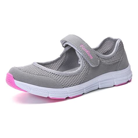 Women Sneakers Summer Breathable Healthy Walking Shoes Outdoor Mesh ...