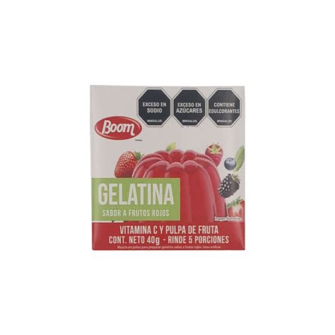 Gelatina Sabor A Frutos Rojos Boom 40 G 1 41 Oz Supermarket 23 Es