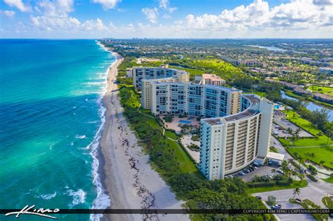 Jupiter Beach Florida Aerial Inlet Waterfront Property Condo Dub