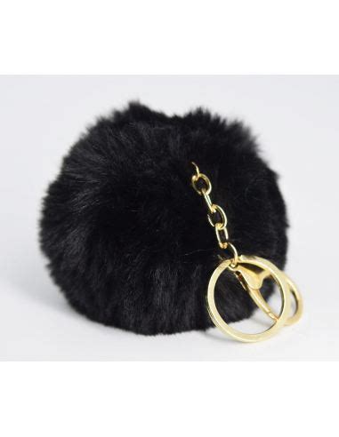 Porte Cl Pompon Forme Boule Fourrure