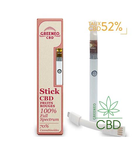 Stick Cbd Fruits Rouges Greeneo Full Spectrum Folium Boutique