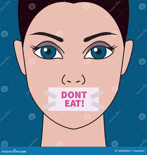 Man With Taped Mouth Cartoon Vector 73903197