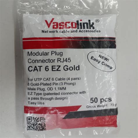 Jual Vascolink Rj Cat Ez Gold Connector Cat Ez Gold Jakarta Pusat