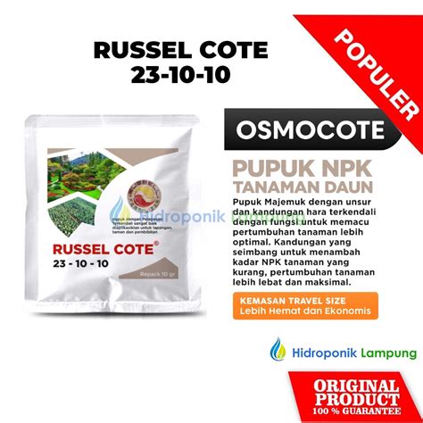 Jual Pupuk NPK Tanaman Daun Bonsai Rumput Osmocote Russel Cote 23 10 10