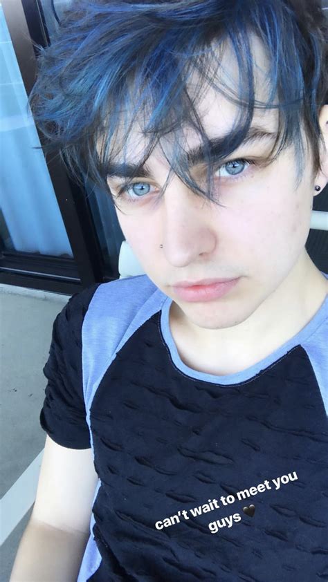 HIS EYES ARE EVERYTHING ️ | Colby brock, Colby brock snapchat, Blue hair