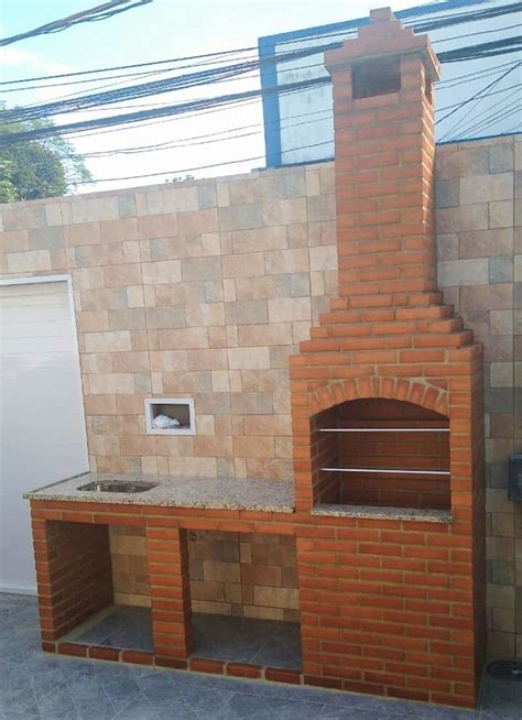 Churrasqueira Bancada E Pia Outdoor Kitchen Patio Backyard