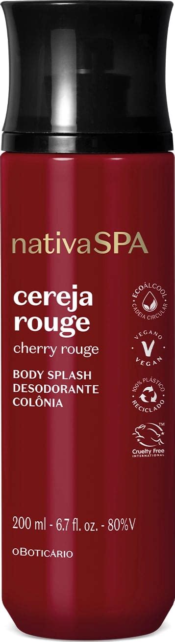 Body Splash Desodorante Colônia Nativa SPA Cereja Rouge 200ml Beleza