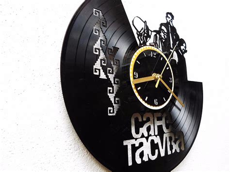 Reloj De Pared Disco Vinil Vinilo Acetato Café Tacuba 55000 En