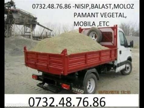 Transport Nisip Pietris Balast Balastru Pamant Vegetal Negru