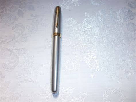 Vintage Fountain Pen Parker Sonnet Series Silver Gold Plated M-nib Rare ...