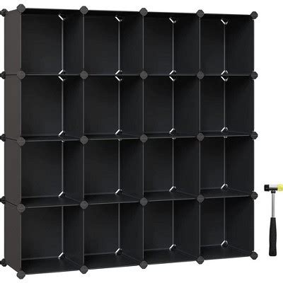 Songmics Diy 16 Cube Storage Organizer Shelf Cabinet Bookshelf Bookcase ...