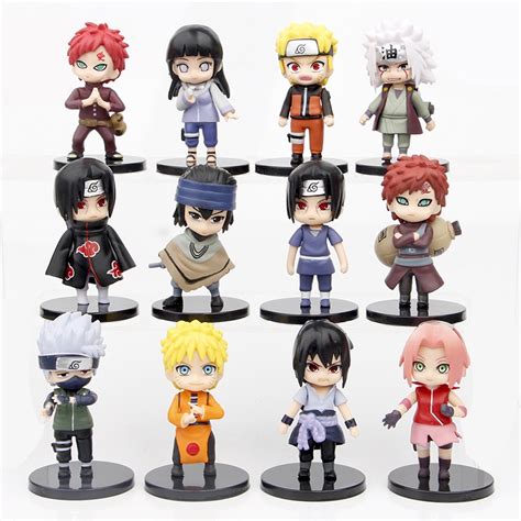 Pcs Naruto Sasuke Action Figures Anime Sakura Itachi Kakashi Gaara