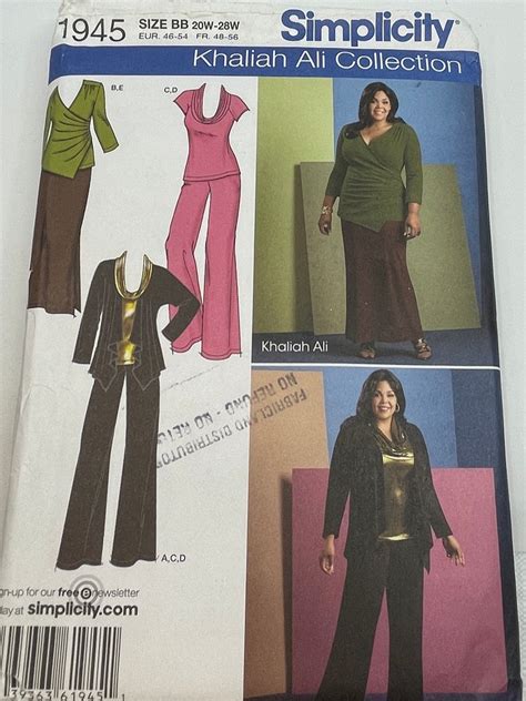 Women S Plus Size Simplicity Pattern Khaliah Ali Collection Size