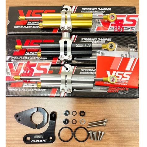 XMAX ORIGINAL YSS STEERING DAMPER STROKE 75MM XMAX FULL SET BRACKET PNP