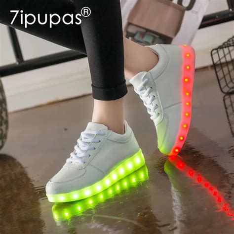 7ipupas 25-44 светящиеся кроссовки детская обувь с подсветкой теннисная ...