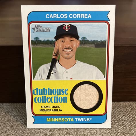 Topps Heritage High Number Carlos Correa Clubhouse Collection