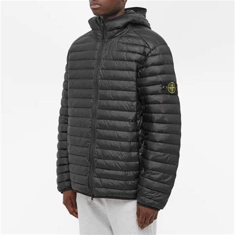 Stone Island 40324 Lightweight Hooded Down Jacket Black