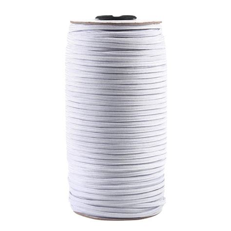 200 Yards Length 1 8 Inch Width Braided Elastic Band White Elastic Cord