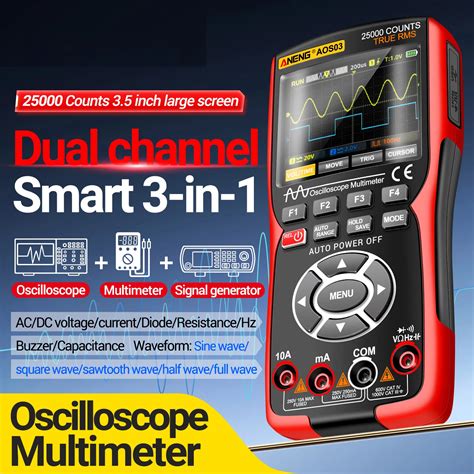 Aneng Aos In Handheld Dual Channel Digital Oscilloscope