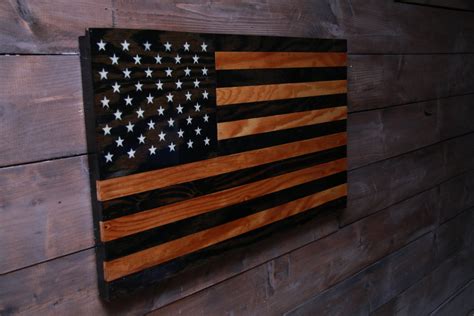 Handmade American Rustic Wooden Flags Veteran Made Woodworks