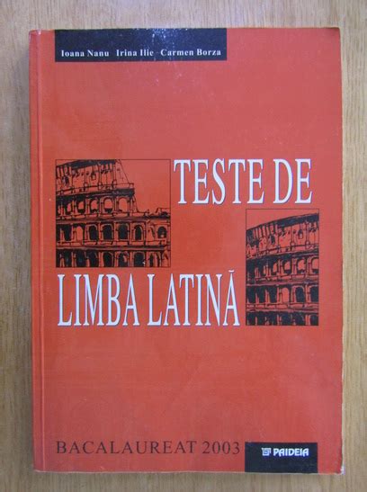 Ioana Nanu Teste De Limba Latina Cump R