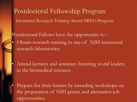 Ppt Training Opportunities At The National Institutes Of Health