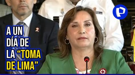 Toma De Lima Presidenta Boluarte Espera Que Movilizaciones Sean