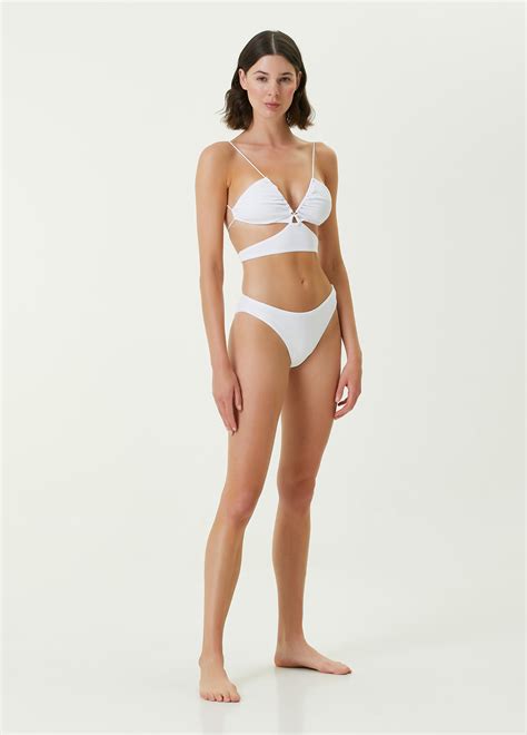 Academia Beyaz Bağlama Detaylı Bikini Takımı Beyaz