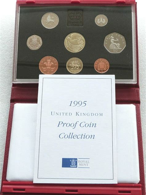 Royal Mint Deluxe Proof Coin Set Red Leather Case Coa