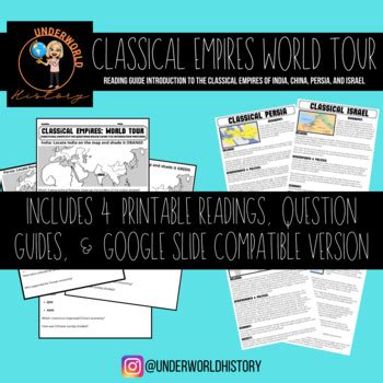 Classical Empires World Tour Reading Guides By Underworld History