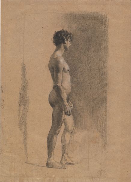 Academia Desnudo Masculino De Perfil Colecci N Museo Nacional Del