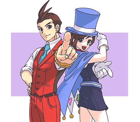 Apollo Justice And Trucy Wright Ace Attorney And 1 More Drawn By