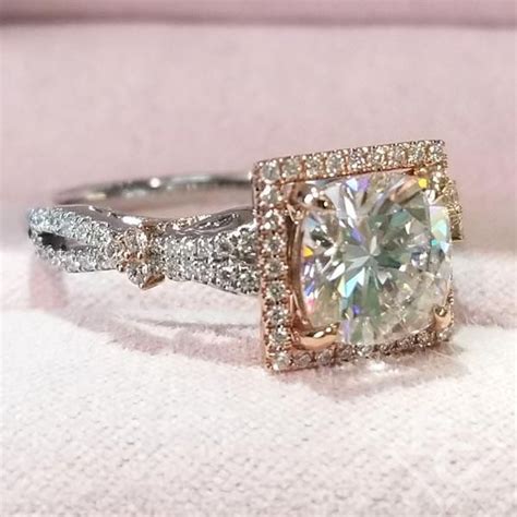 Kirk Kara Pirouetta Large Cushion Cut Halo Diamond Engagement Ring