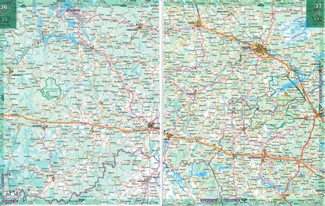Подробная карта дорог - Тверская область. Автомобильный атлас - карта ...