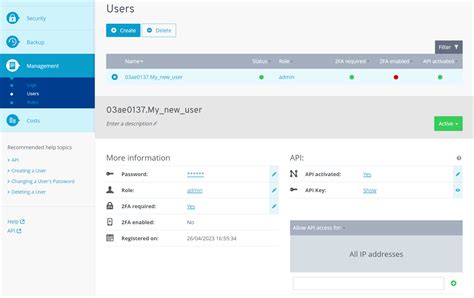 Overview Cloud Panel Users IONOS Help