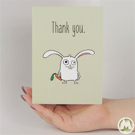 Thank You Rabbit Funny Greeting Card Funny Greeting Cards Thank You