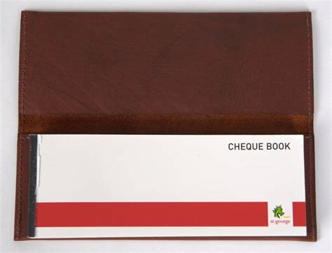 Leather Cheque Book Cover 100 page – Rugged Luxury by Pack Saddle Leather