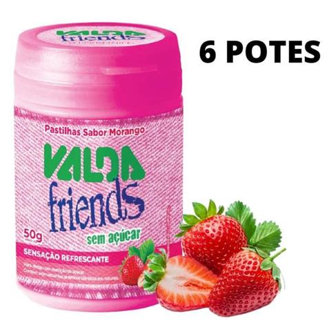 Kit Pastilha Valda Friends Morango Potes De G Pastilhas Valda