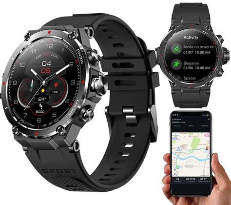 SMARTWATCH ZEGAREK MILITARNY GPS POLSKIE MENU AMOLED ERLI Pl