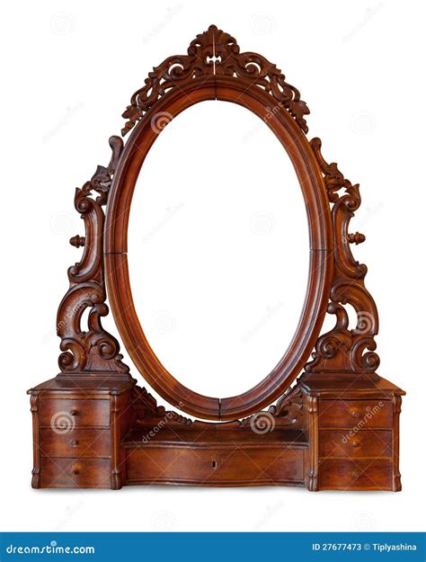 Vintage Wood Frame Mirror Stock Photos - Image: 27677473