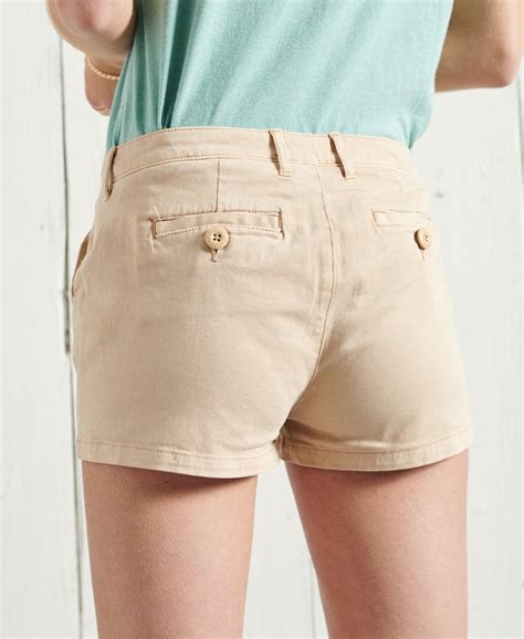 Femme Mini Short Chino Beige Superdry Fr