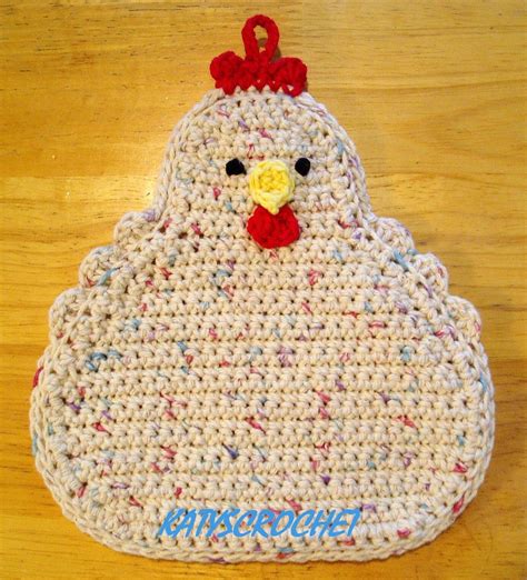 Chicken Pot Holder Crochet Pattern Free | Printable Templates Free