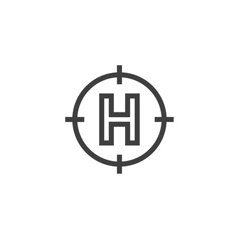 Vector Sign Of The Helipad Symbol Is Isolated On A White Background