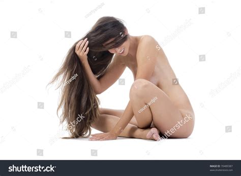 Beautiful Nude Woman Long Hair Sitting Stock Photo Shutterstock